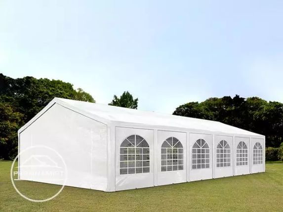 6x12 m Namiot imprezowy, ogrodowy PE ok. 450 N, biały