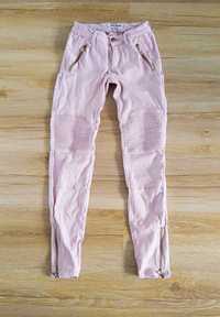 Tally Weijl różowe jeansy spodnie złote zamki kolekcja premium r. 36