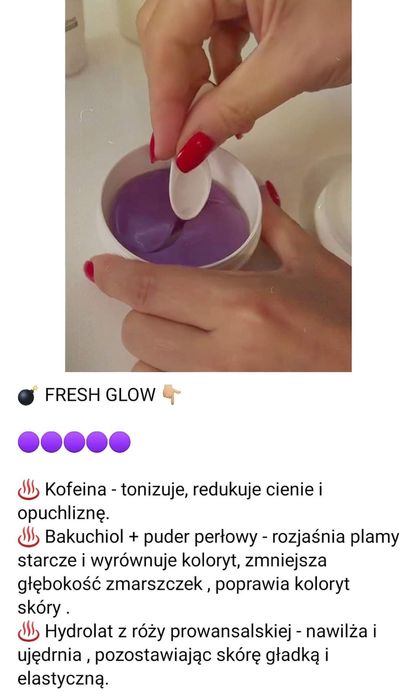 Hydrogel eye patch. Hydrożelowe płatki pod oczy Fresh glow