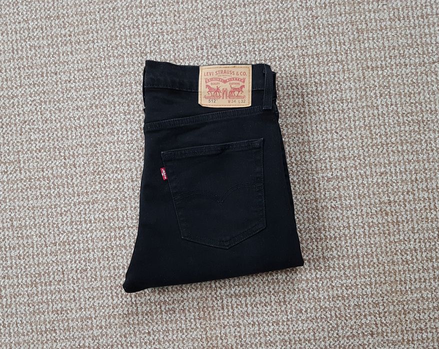 Levi's 512 джинси slim tapered оригінал W34 L32 чорні