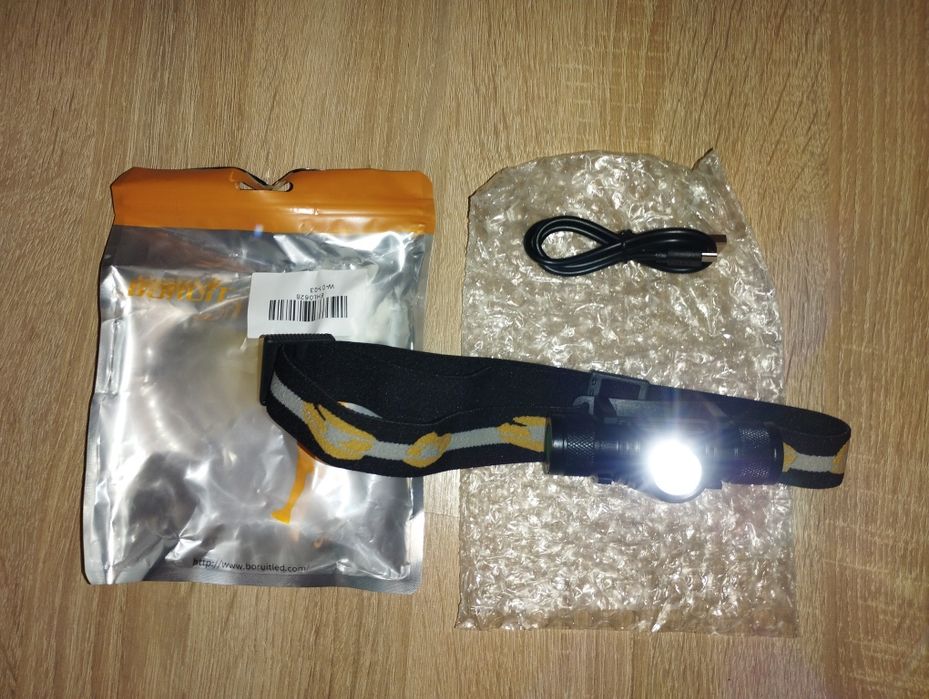 Акція на опт! Налобный фонарь boruit d10, под акамулятор 18650, лiхтар