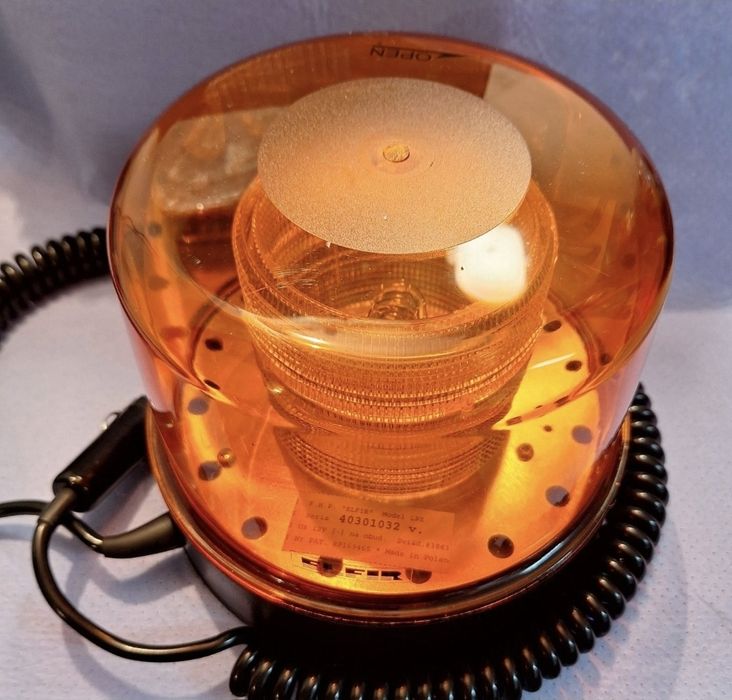Lampa ostrzegawcza | Kogut | STROBOSKOP | Polska ELFIR | pomarańczowa