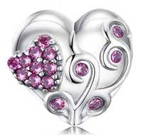 Charms Do Pandora Zawieszka Koralik Serce Love Miłość Heart S925