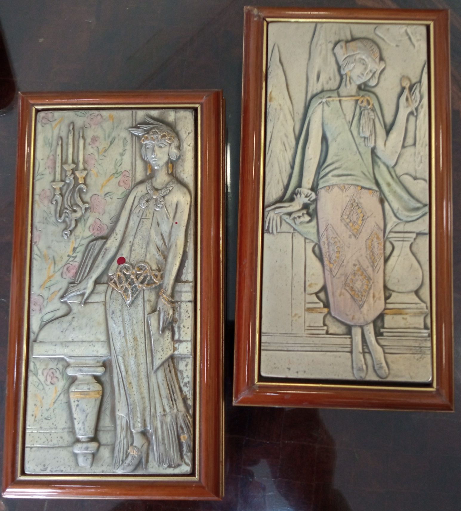 Duas caixas para jóias com imagem anos 20/30