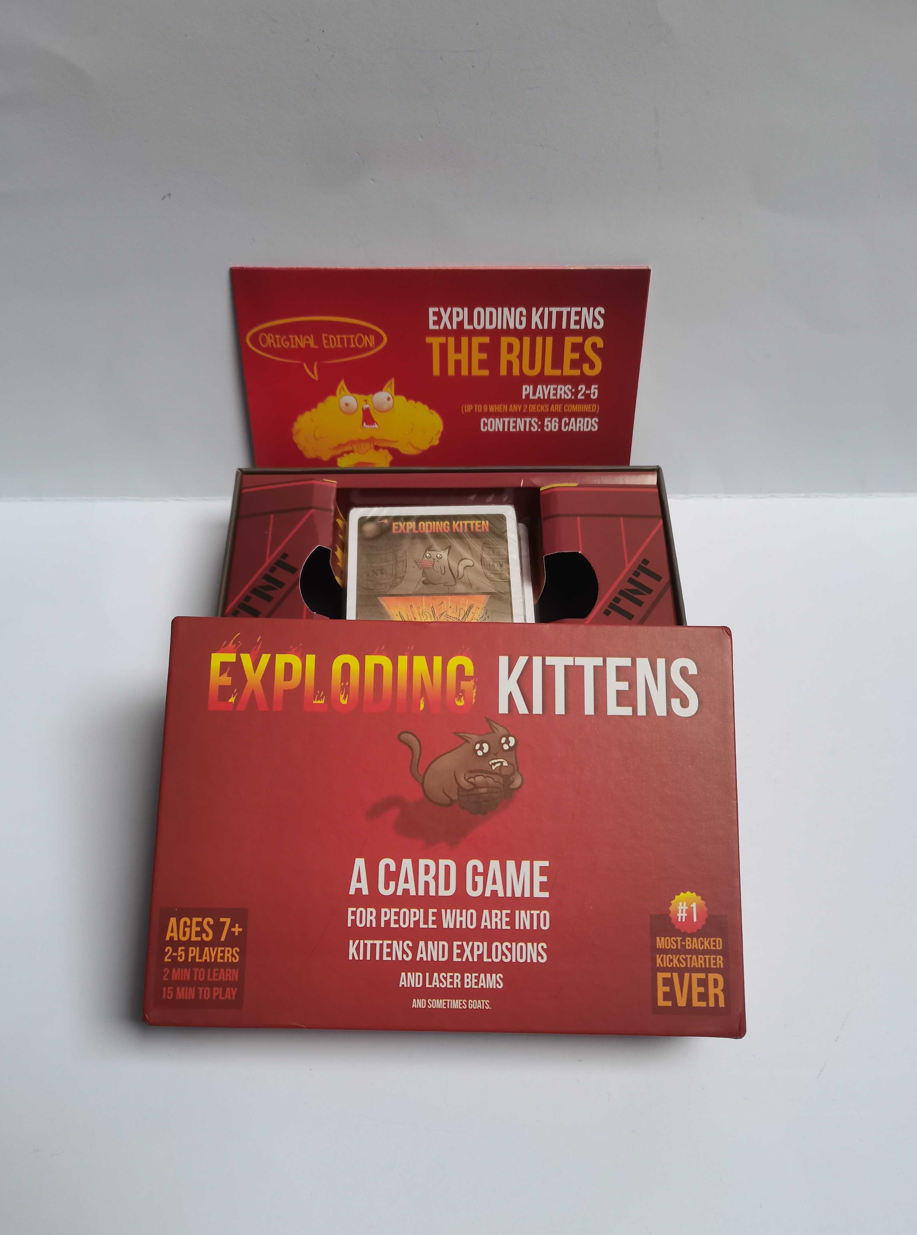 Exploding Kittens (Eksplodujące kotki) - gra planszowa, 2-5 graczy