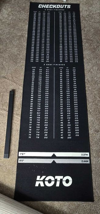 Mata do Darta KOTO Dywan Checkout 285 x 80 cm + Oche