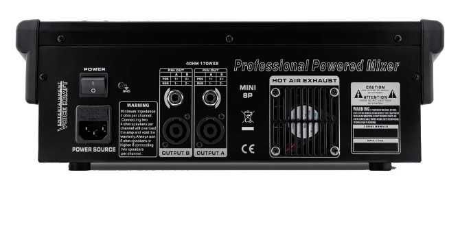 PowerMikser Voice Kraft AM-MINI8P + 2x Kolumna Dibeisi Q1240  800W