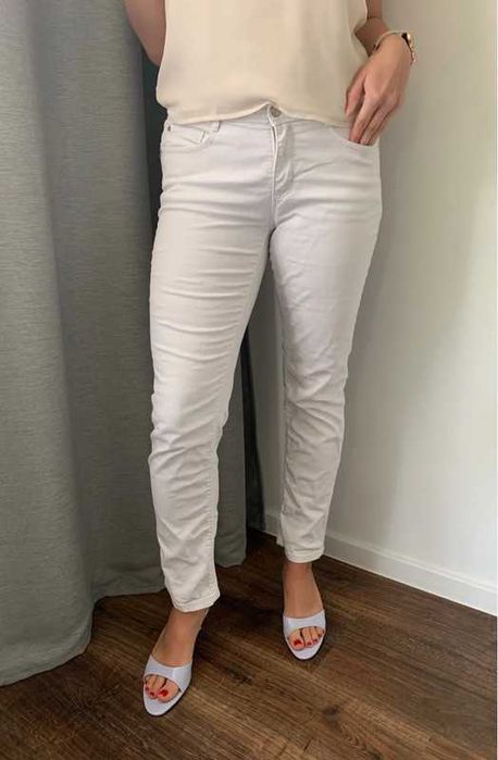 C&A białe spodnie skinny leg M