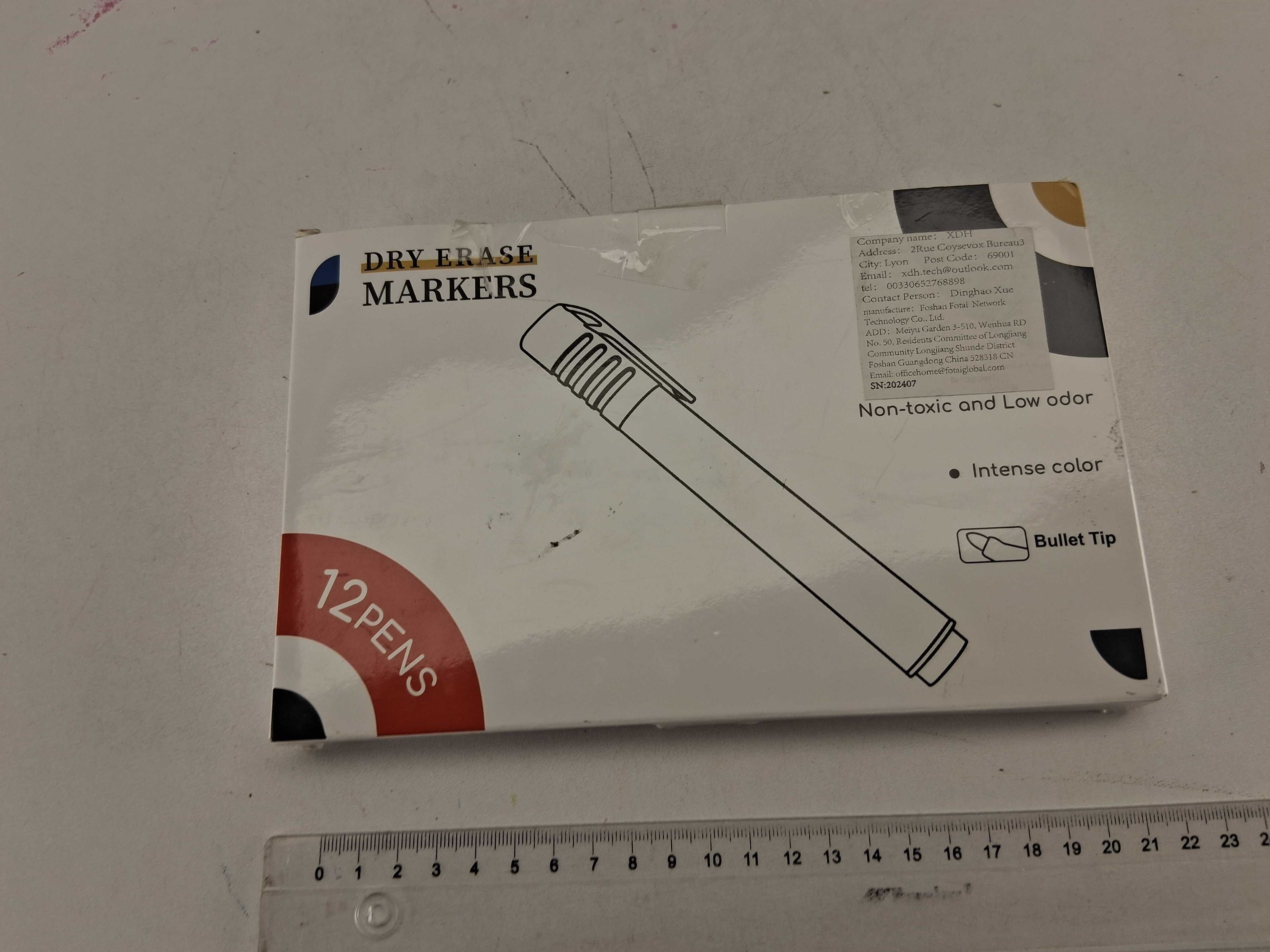 K137 Zestaw markerów suchościeralnych Dry Erase Markers 12 sztuk