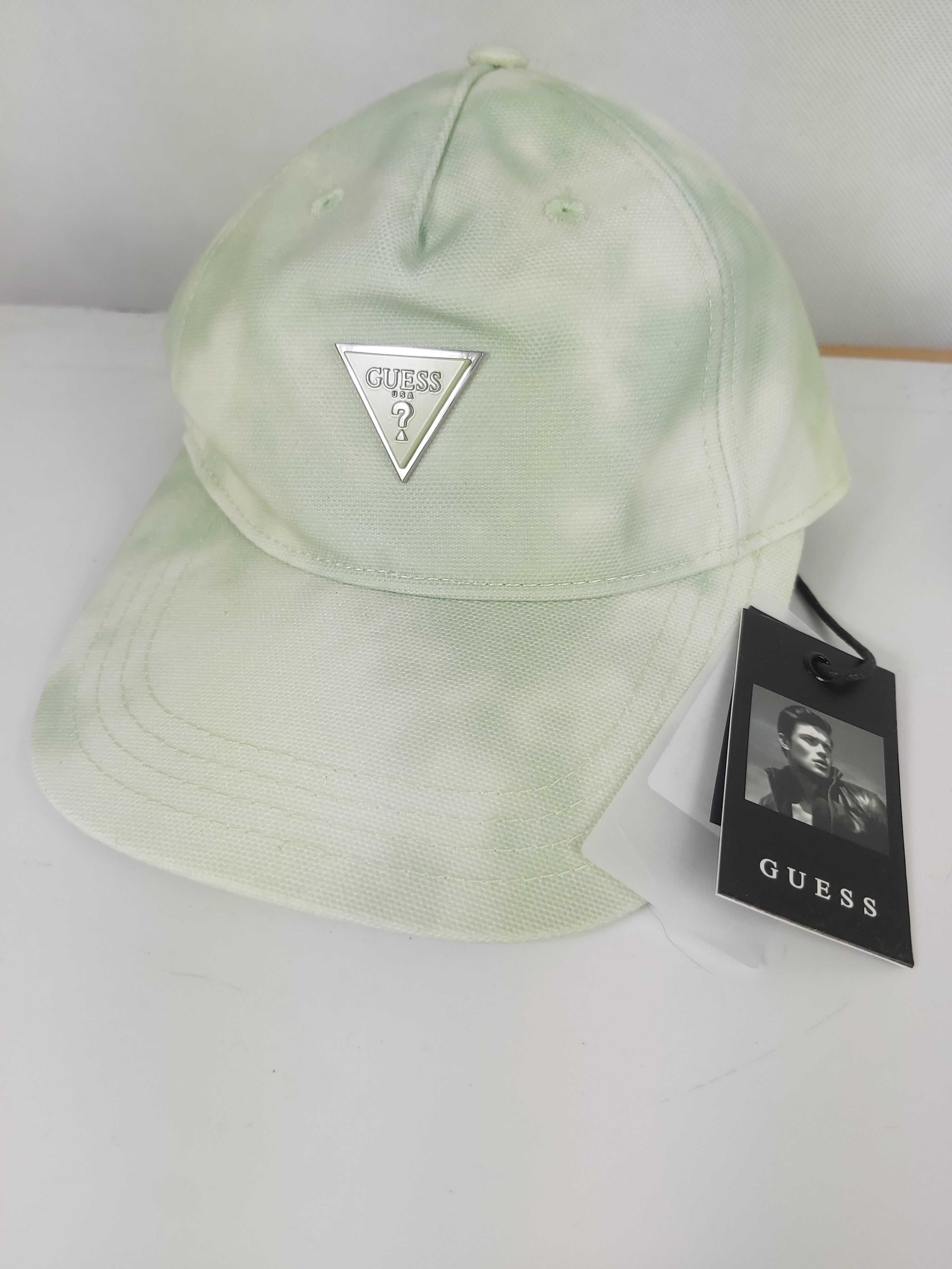 Nowa czapka z daszkiem GUESS zielona meska