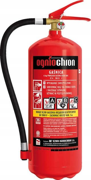 Gaśnica 6KG ABC legalizacja 12 miesięcy . ADR