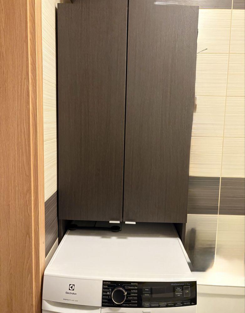 Szafka nad pralke Ikea czarny brąz