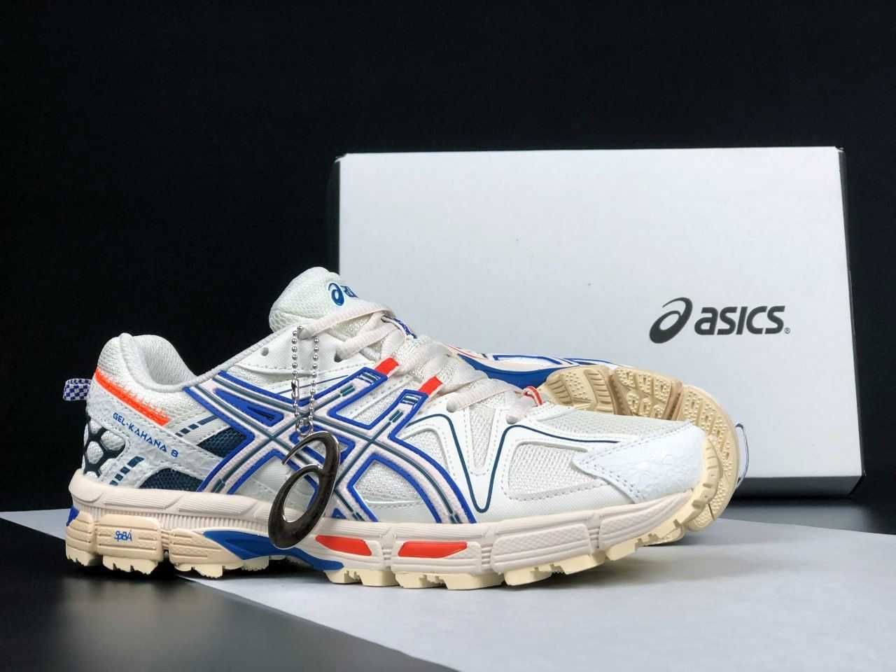 Чоловічі кросівки Asics Gel Kahana 8 білі з бежевим\синім 12260 ЯКІСТЬ