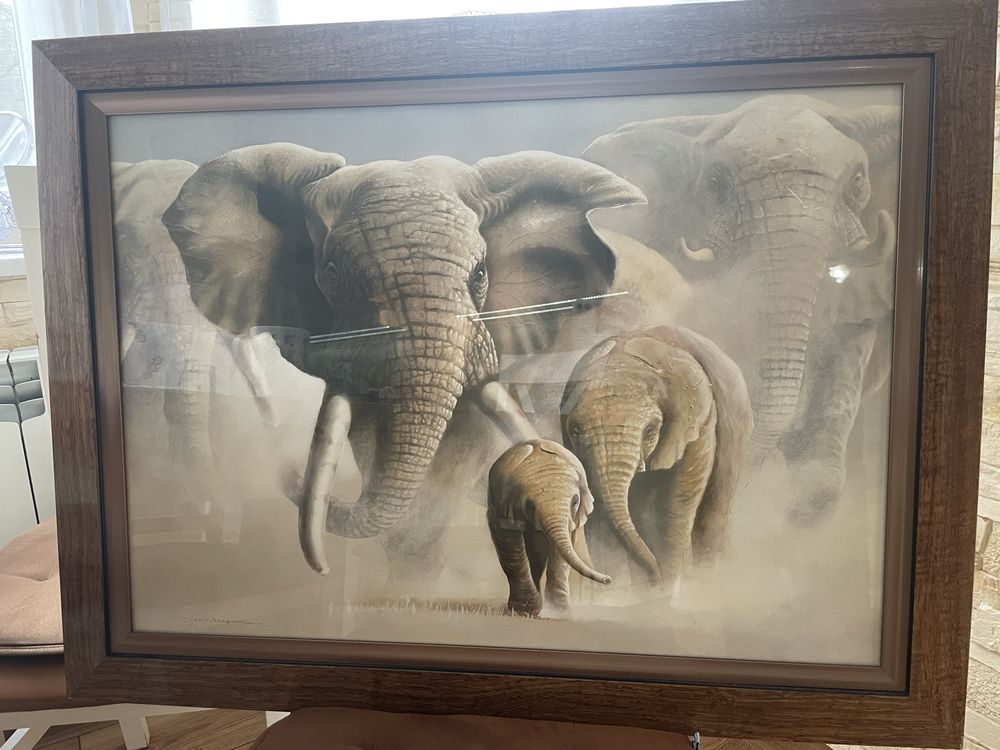 Sprzedam obraz ze słoniami