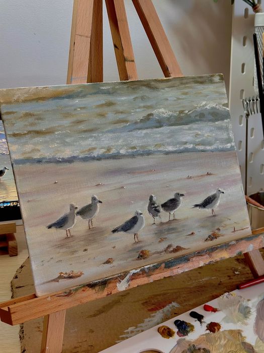 Pintura a óleo de um dia em Apúlia-Pt