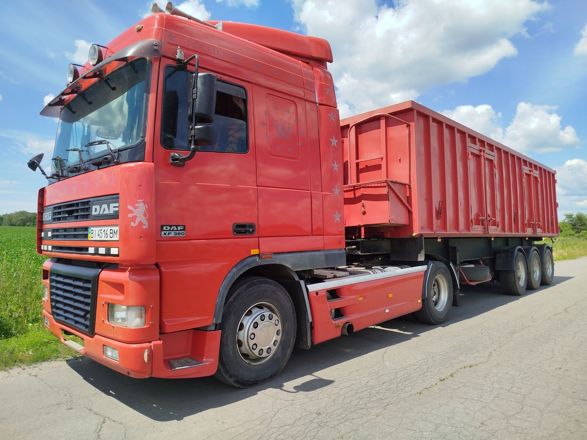 DAF 95XF з полупричепом самосвал