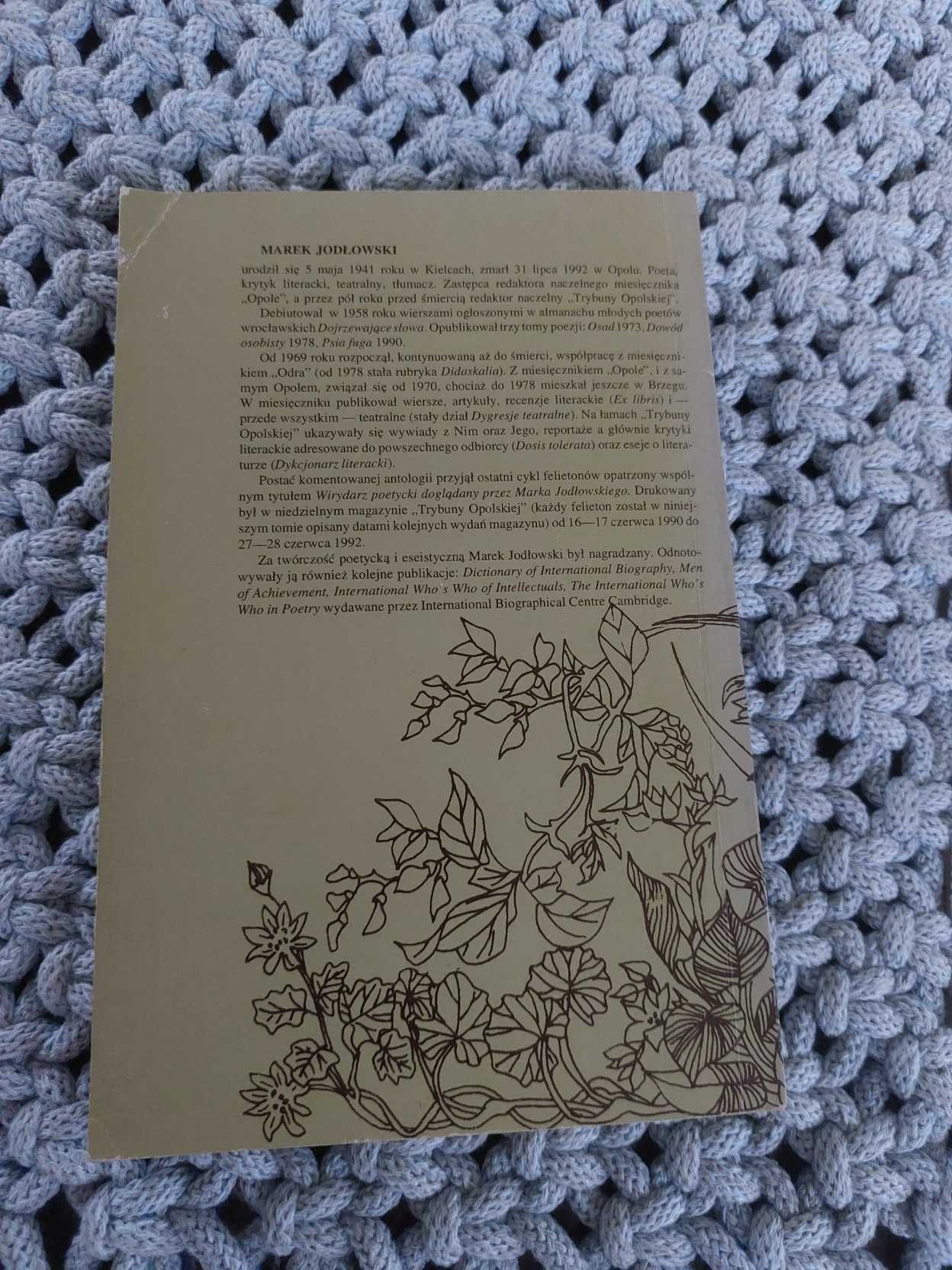 Książka "Wirydarz poetycki doglądany przez Marka Jodłowskiego"; 1993