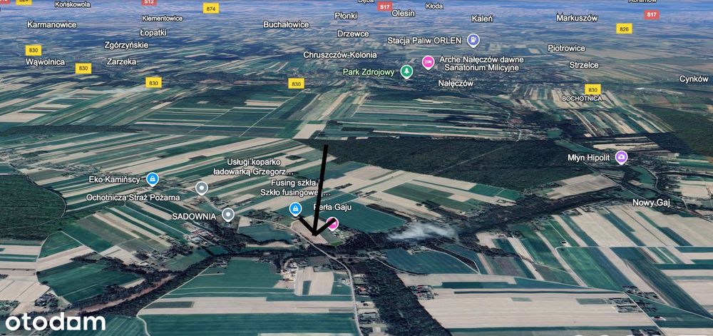 20 ar Stary Gaj - Wojciechow  Działka budowlana z WZ