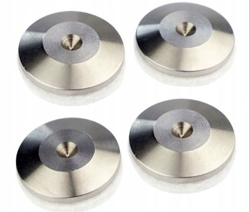 8xUniwersalna podkładki pod kolce głośnikowe – stal nierdzewna