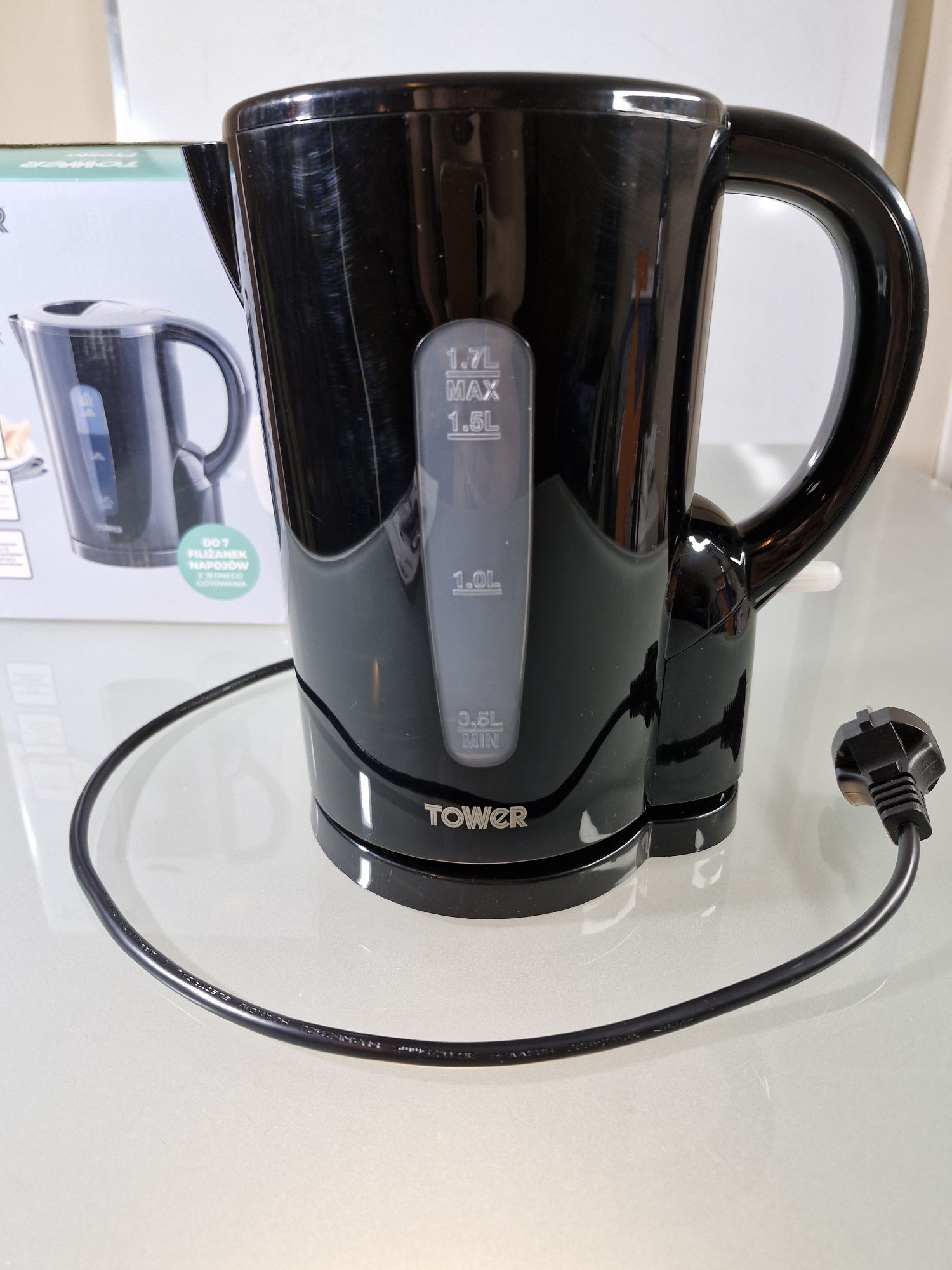 Tower Presto Czajnik Elektryczny Bezprzewodowy 1,7l 2200W Czarny