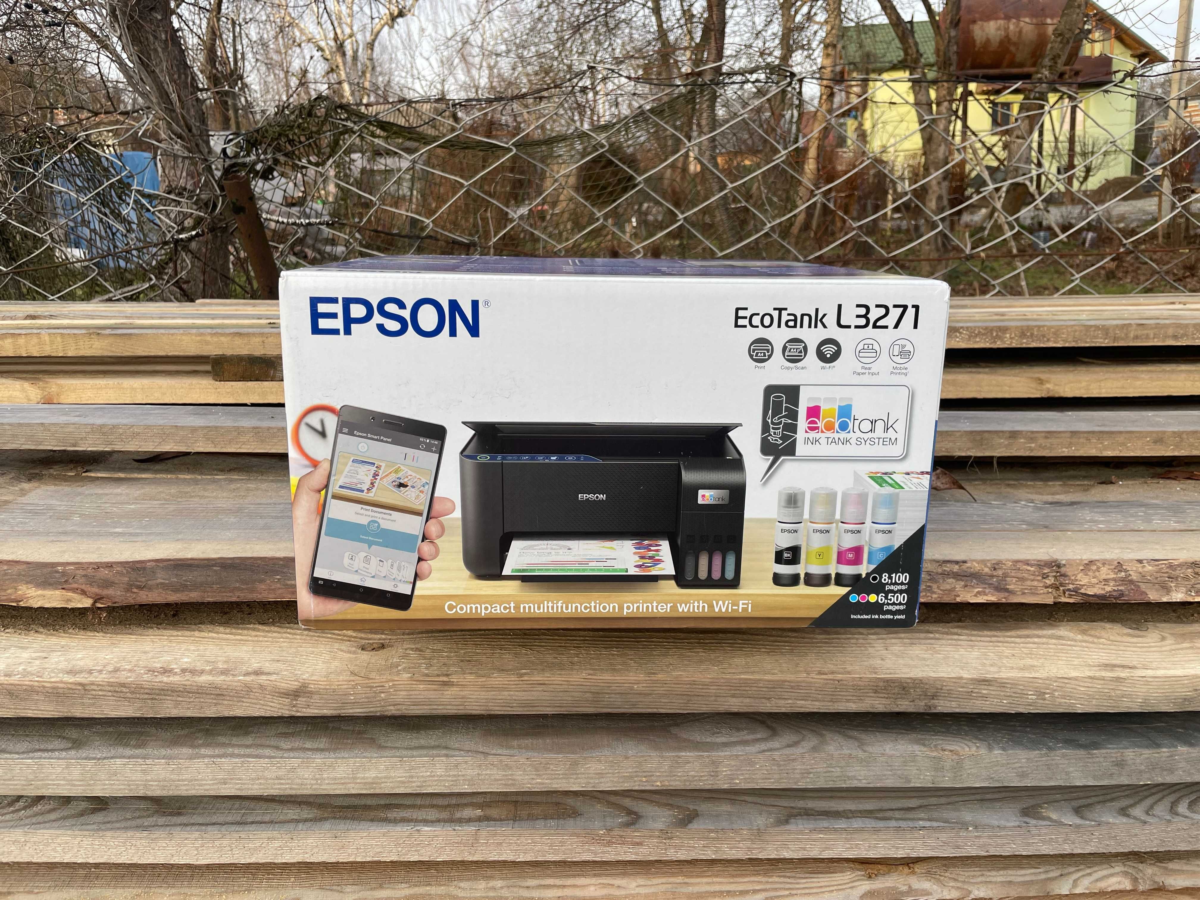 БФП 3в1 Epson L3271 + Wi-Fi + чорнила Нові! Запечатані!