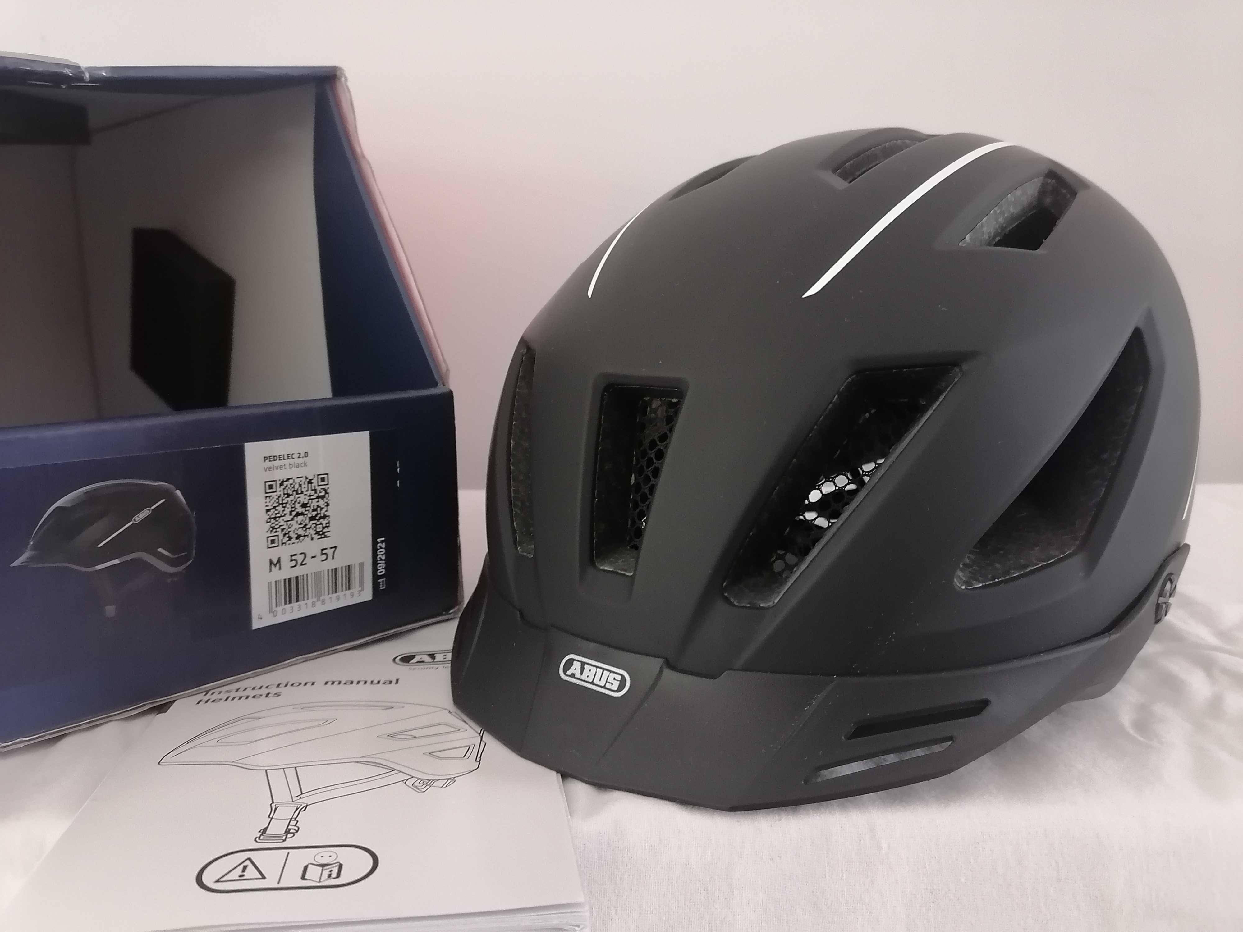 Kask rowerowy Abus Pedelec 2.0 Velvet Black M 52-57cm