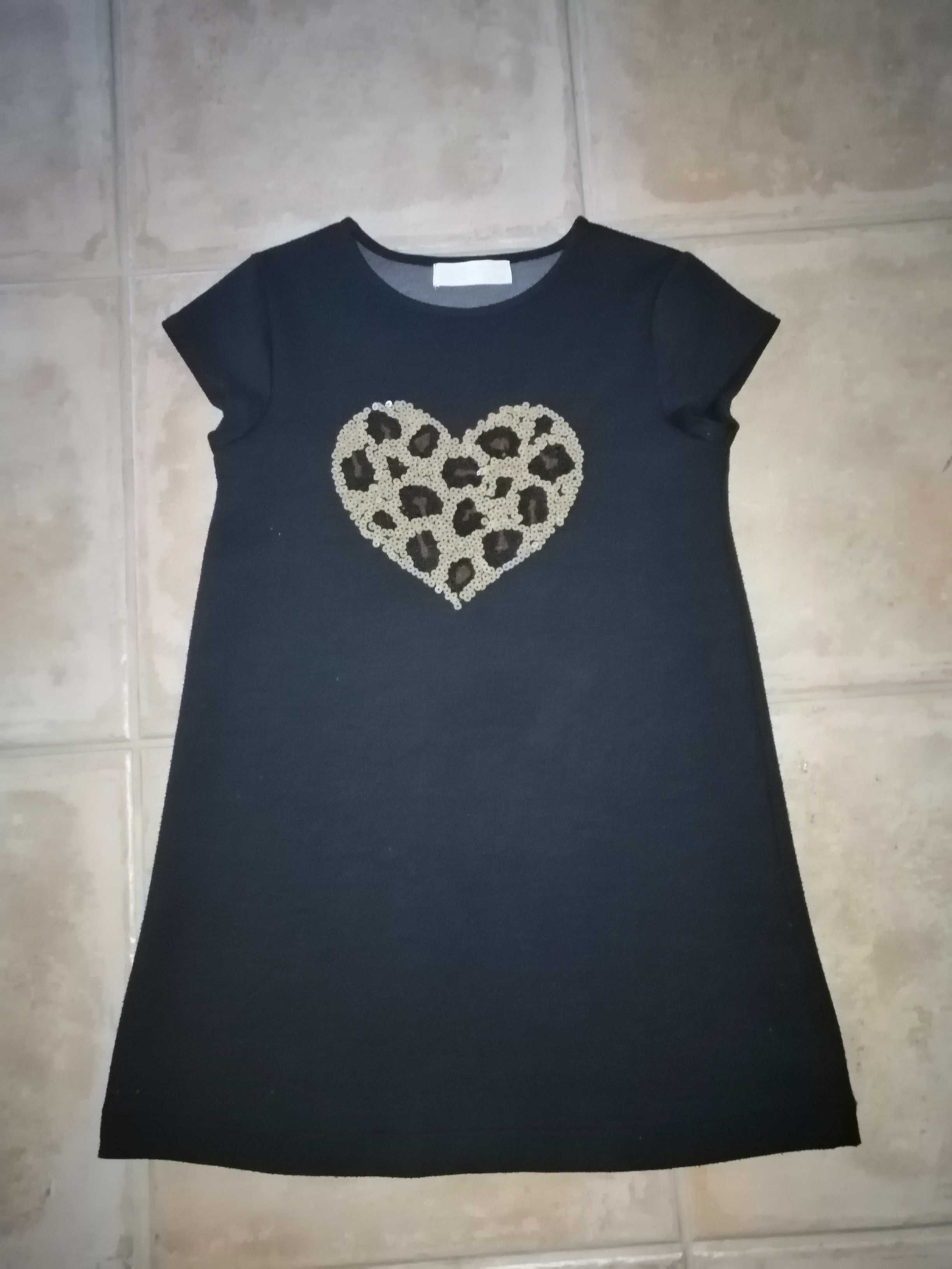 Vestido preto para menina tamanho 7/8 anos marca Zara