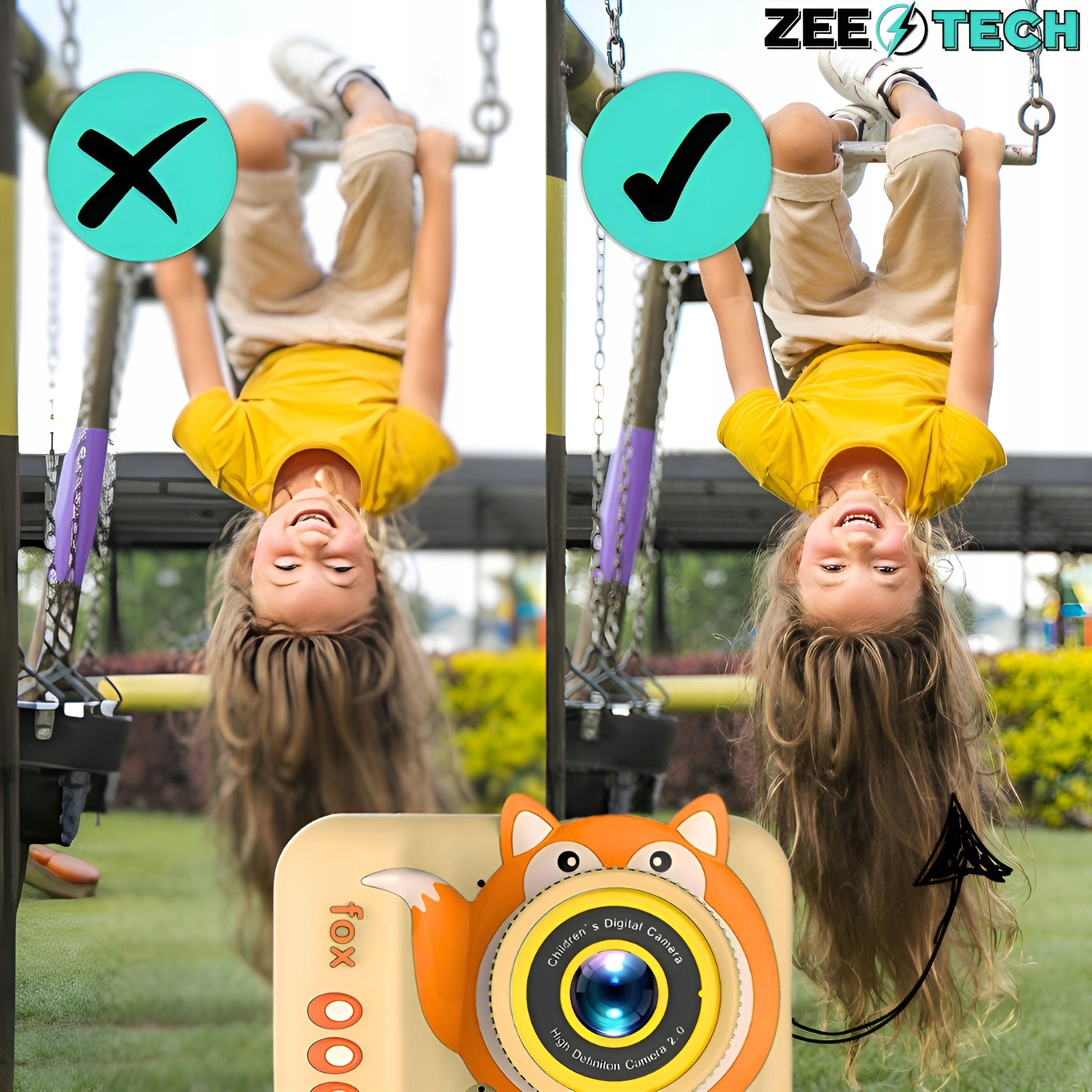 Aparat Cyfrowy Fotograficzny Dla Dzieci 40Mpx Kamera Gry + Karta 32Gb