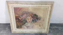 Quadro pintado a mão e com assinatura do autor
