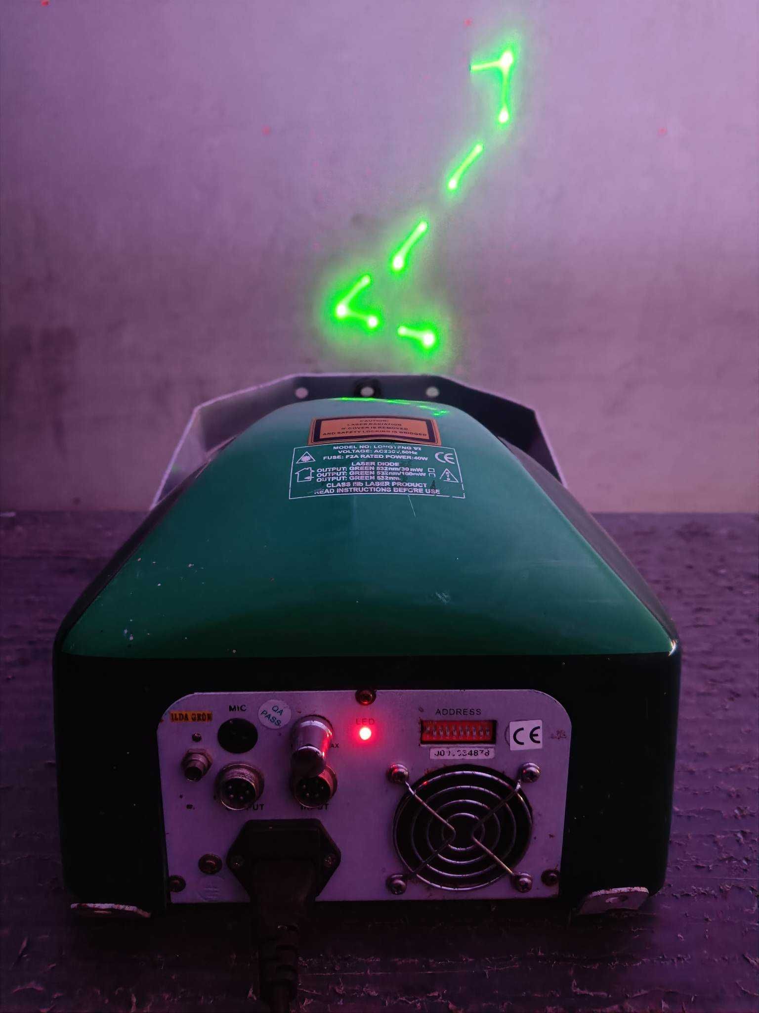 Zielony laser estradowy 150mW Silverstar Long Teng VI + sterownik!