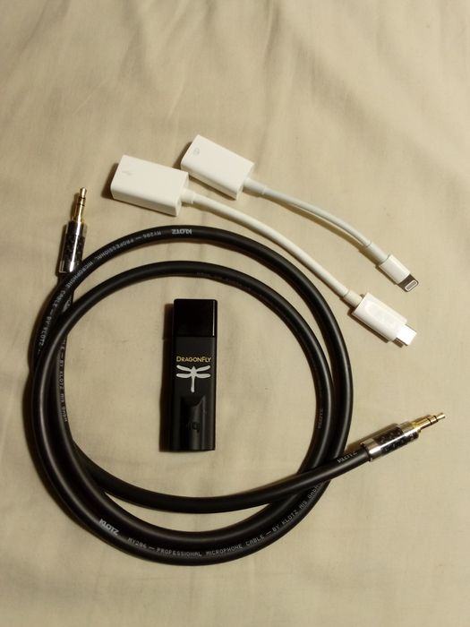 Audioquest DAC DragonFly Black + kabel Klotz + przejściówki okazja zes