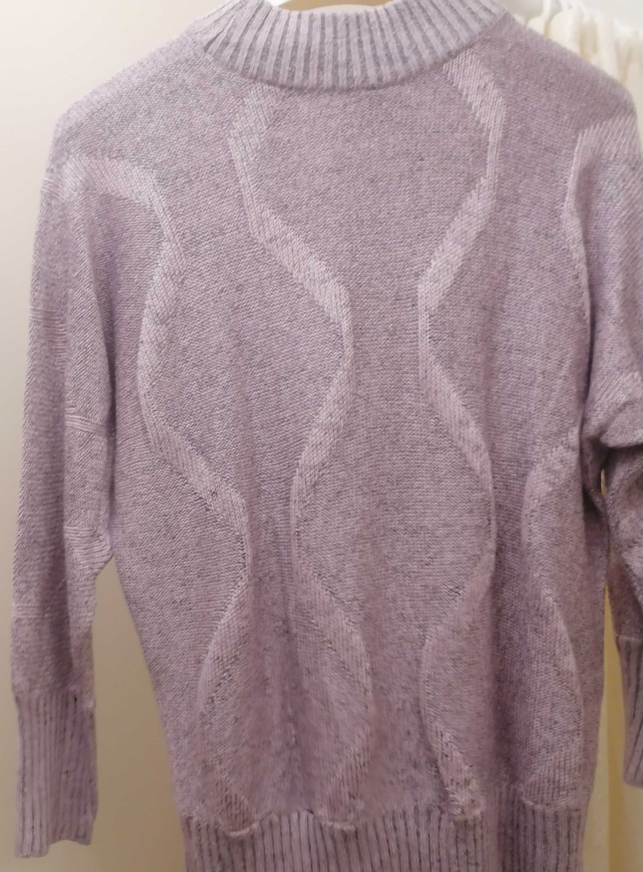 Sweter poliakrylowy wrzosowy M/L