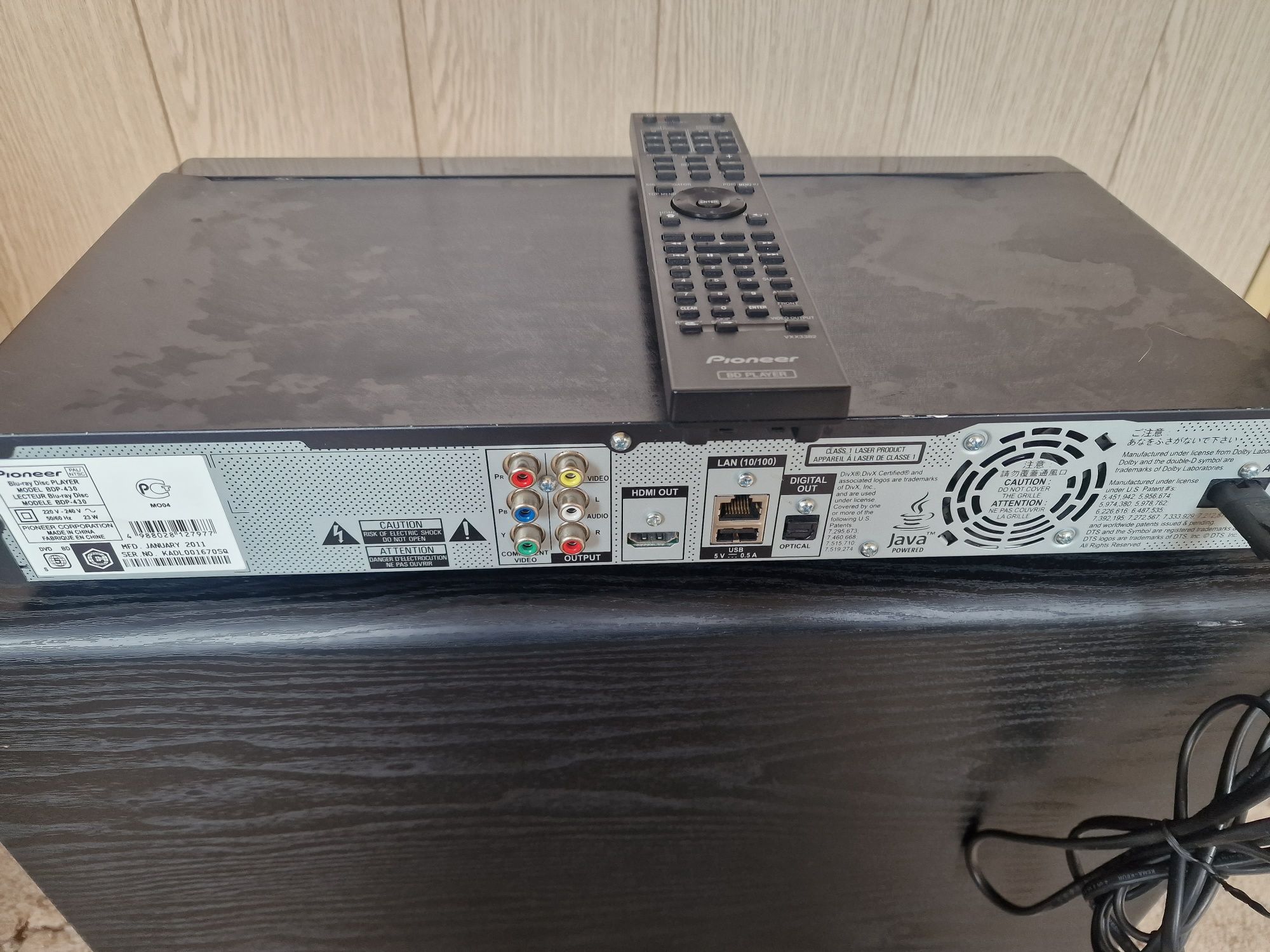 DVD pioneer BDP-430