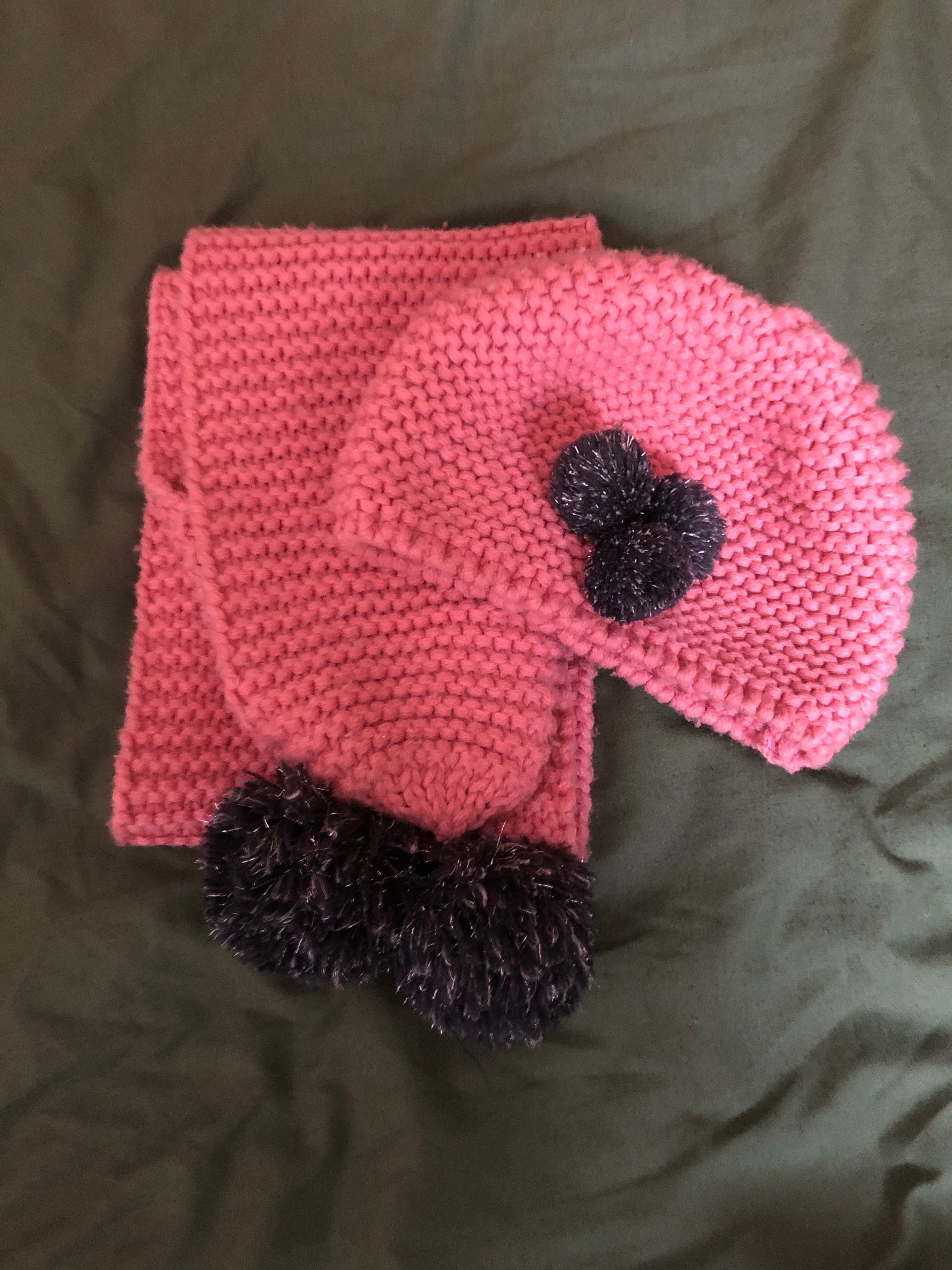 czapka, szalik, komplet zimowy dla dziewczynki