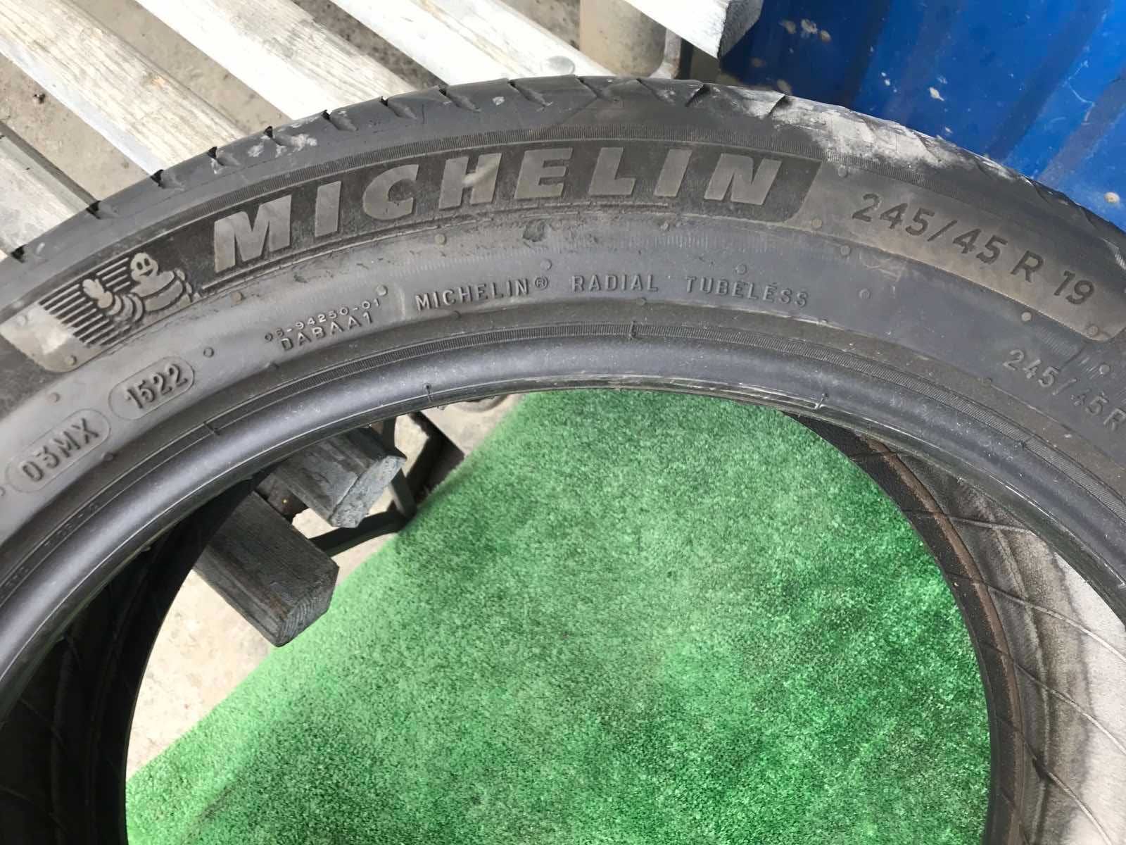 Шини Michelin 245/45r19 Пара літо б/у склад Оригінал