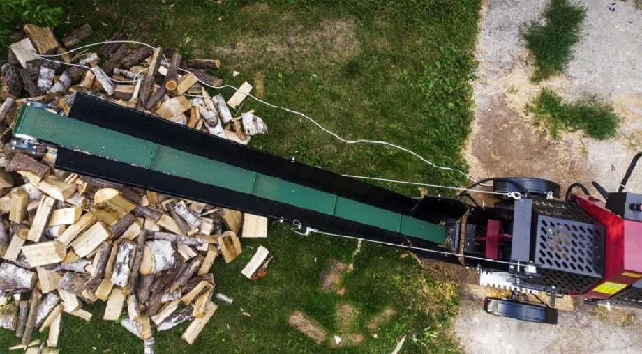 Piło łuparka do drewna kłód drzewa mocna elektryczna 7,5kW 20t mobilna