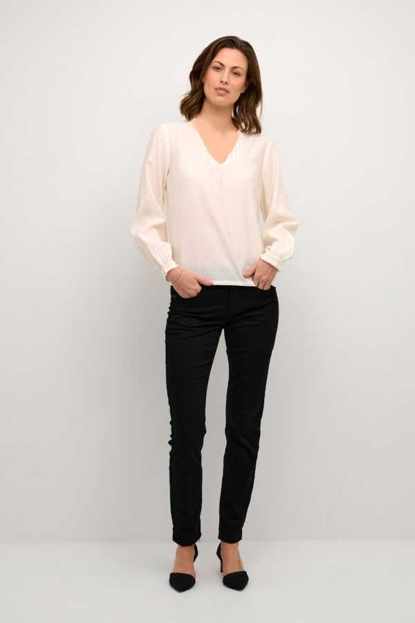 Cream koszulowa bluzka elegancka modna stylowa M
