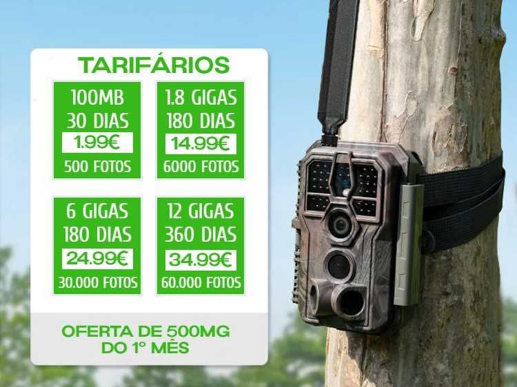 Câmera com aplicação telemóvel com envio de fotos e vídeos