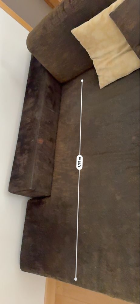 Sofá de 3 lugares com chaise longue