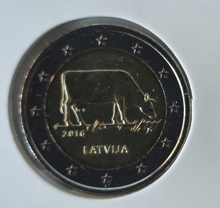 2 eur Letónia 2016 agricultura unc