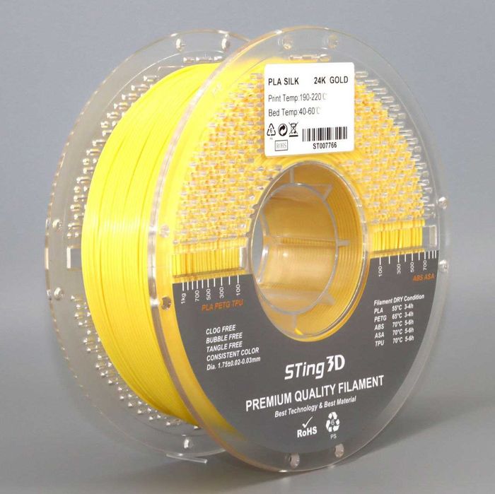 Silk PLA, філамент сілк