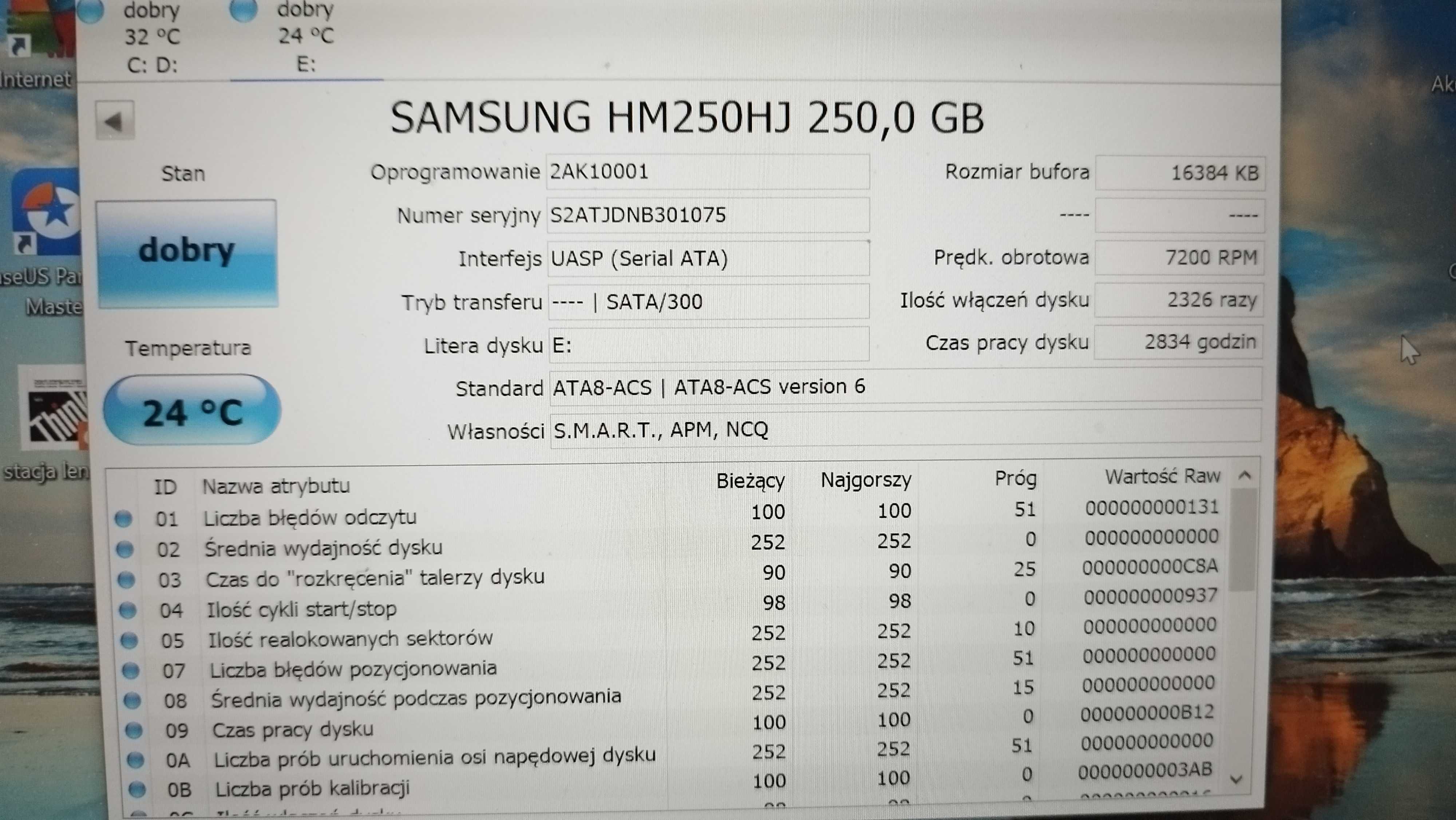 Dysk 250GB obudowa USB 3.0
