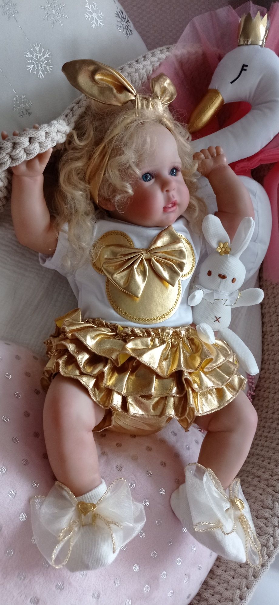 Lalka w typie reborn Duża wyprawka Piękna