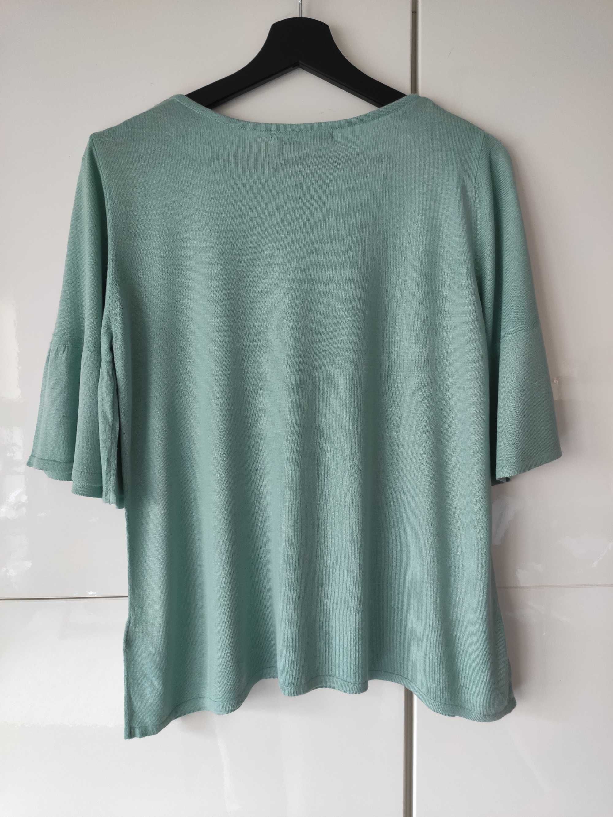 Bluzka sweter w kolorze miętowym Marks & Spencer rozmiar 40/42