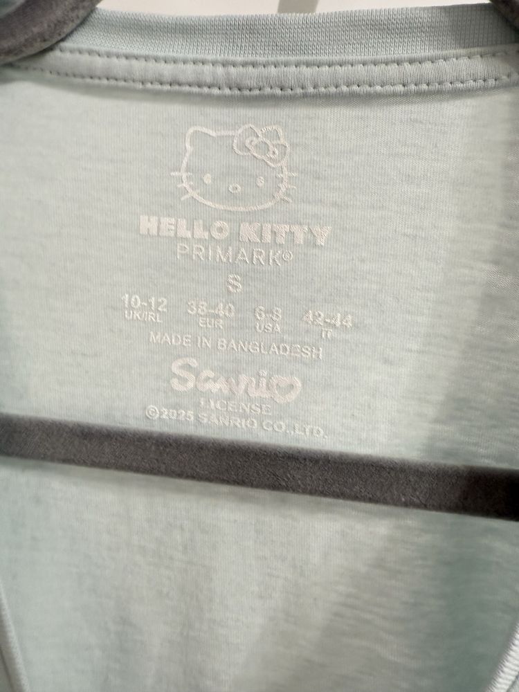 Bawełniana miętowa koszula nocna piżama Primark Hello Kitty S/36