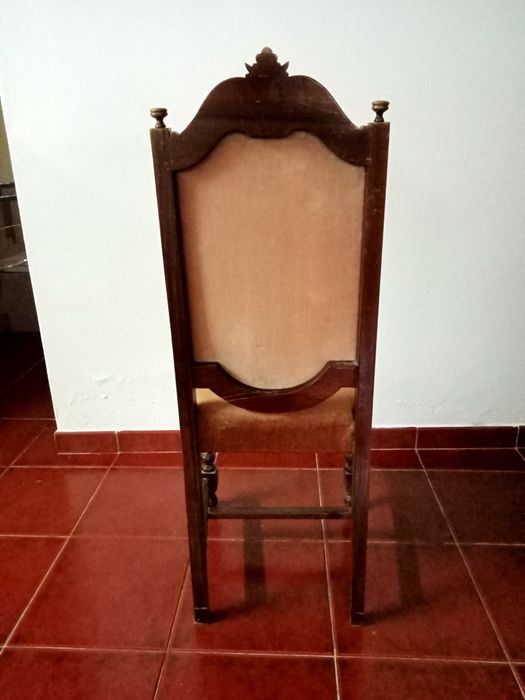Cadeiras Mogno estofadas a veludo
