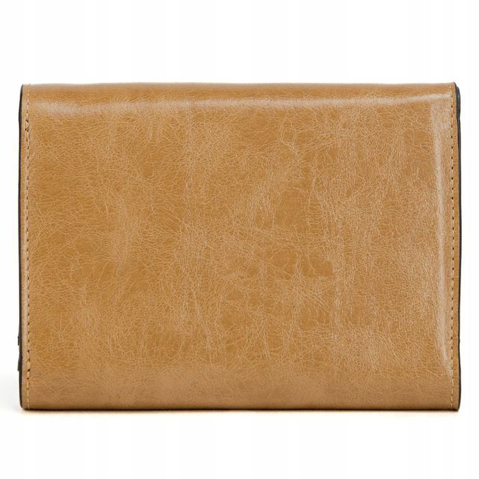 MONNARI Portfel Damski Klasyczny Elegancki Beżowy Skóra Ekologiczna