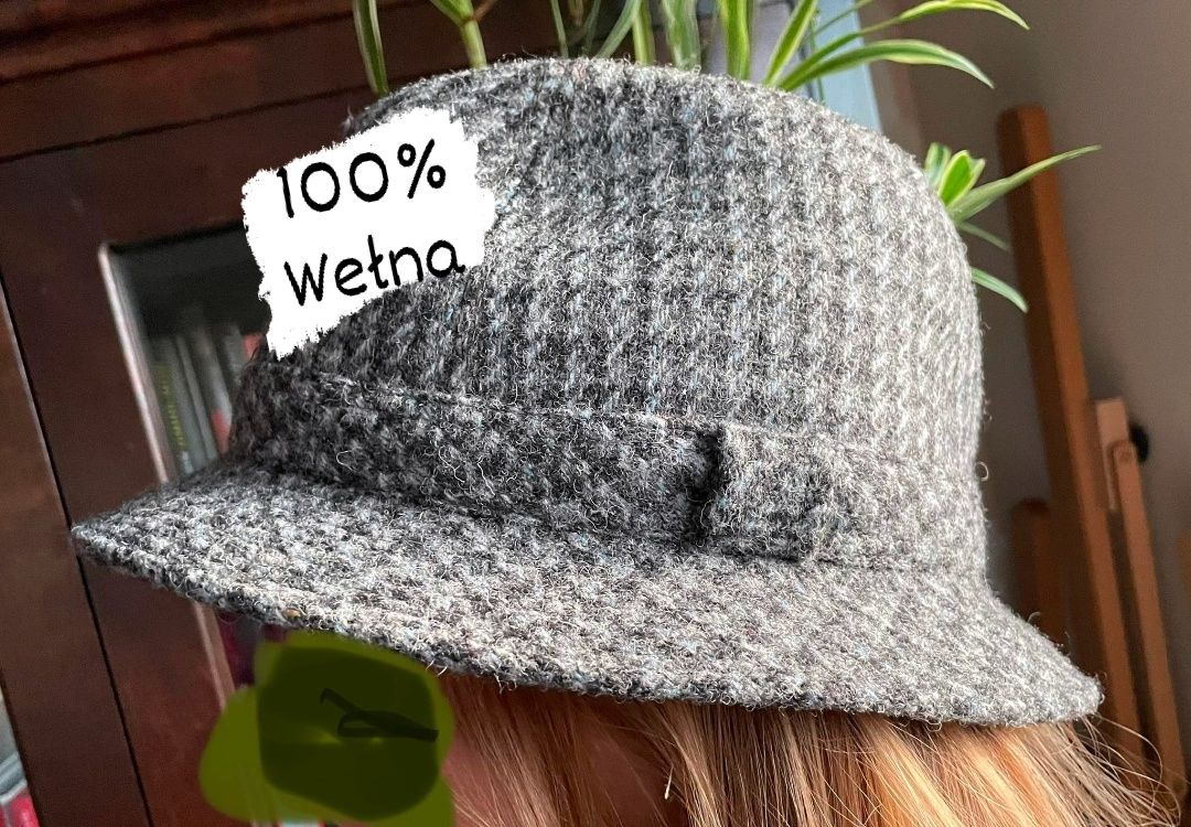 Harris Tweed kapelusz damski M
100%wełna