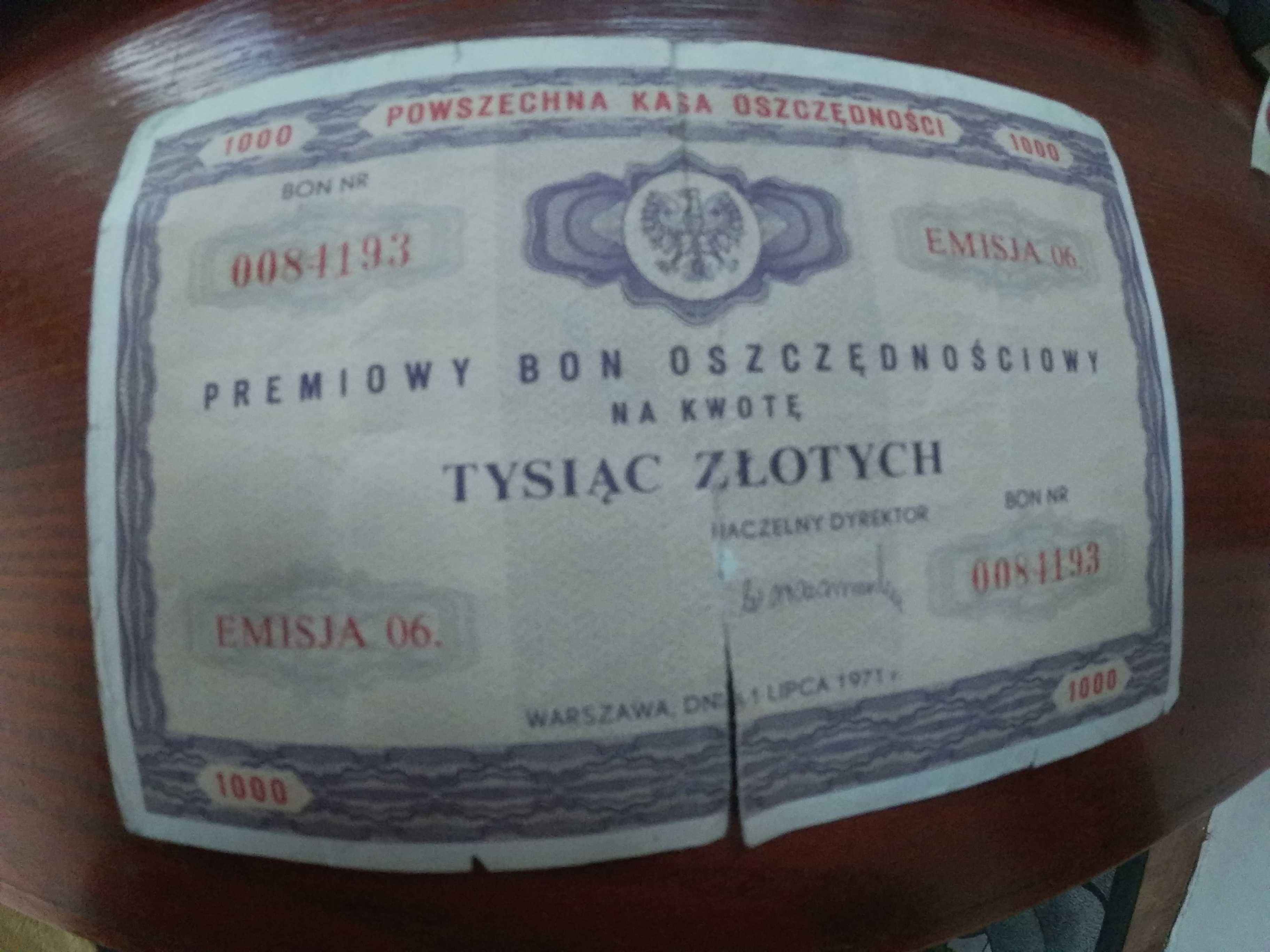 Dwa bony PKO z 1971-go roku, PRL