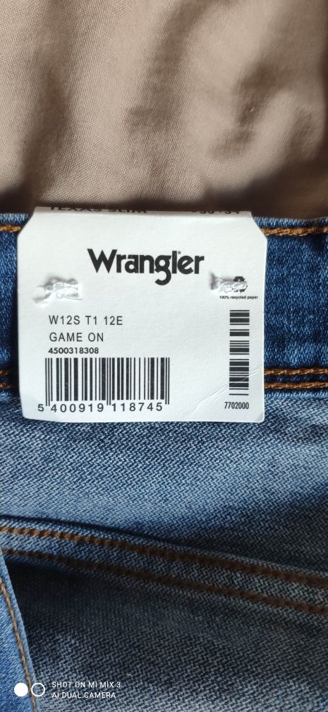 Wrangler Texas Slim Game On męskie jeansy rozm 36/34 jak 35/34